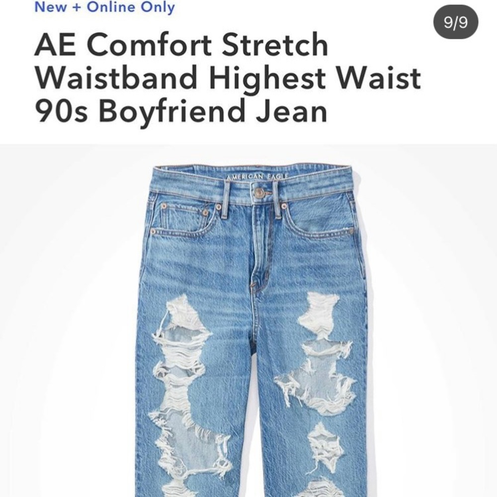 ISO American eagle 90s boyfriend jeans distressed